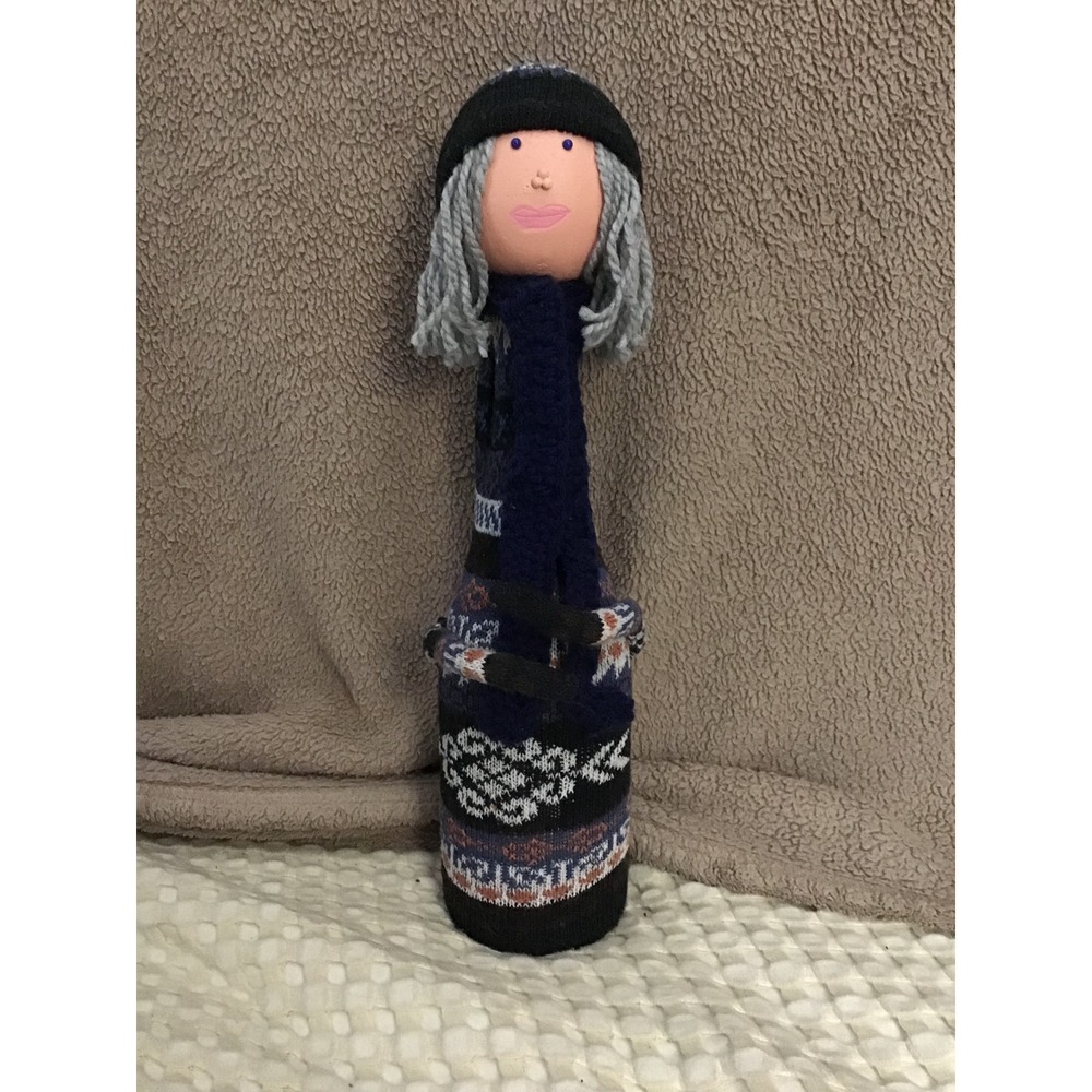 Handmade Fabric Doll Winter‎ Scarf Hat Sweater Knit